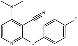 4-(DIMETHYLAMINO)-2-(4-FLUOROPHENOXY)NICOTINONITRILE 结构式