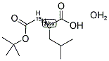 L-LEUCINE-2-13C, 15N, N-T-BOC DERIVATIVE H2O 结构式