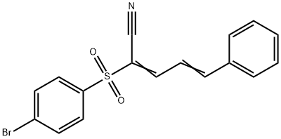2-((4-BROMOPHENYL)SULFONYL)-5-PHENYLPENTA-2,4-DIENENITRILE 结构式