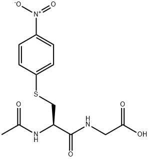 N-乙酰-S-(4-硝基苯基)半胱氨酰甘氨酸 结构式
