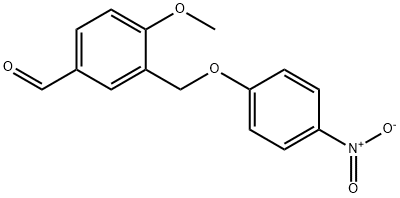 苯甲醛,3-(4-硝基苯氧基甲基)-4-甲氧基- 结构式