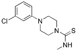 (4-(3-CHLOROPHENYL)PIPERAZINYL)(METHYLAMINO)METHANE-1-THIONE 结构式