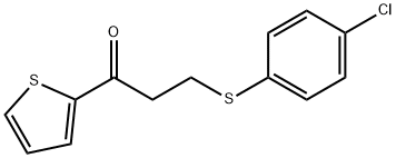 3-[(4-CHLOROPHENYL)SULFANYL]-1-(2-THIENYL)-1-PROPANONE 结构式