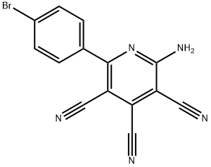 2-AMINO-6-(4-BROMOPHENYL)-3,4,5-PYRIDINETRICARBONITRILE 结构式