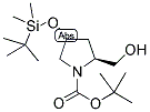 4(R)-t-Butyldimethylsilyloxy-N-Boc-2(S)prolinol 结构式
