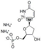 2'-DEOXYURIDINE 5'-MONOPHOSPHATE, DIAMMONIUM SALT, [2-14C]- 结构式