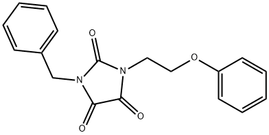 1-BENZYL-3-(2-PHENOXYETHYL)-1H-IMIDAZOLE-2,4,5(3H)-TRIONE 结构式