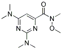 2,6-BIS(DIMETHYLAMINO)-N-METHOXY-N-METHYLPYRIMIDINE-4-CARBOXAMIDE 结构式