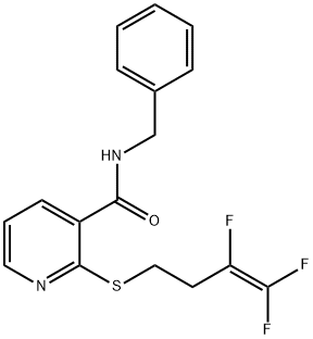 N-BENZYL-2-[(3,4,4-TRIFLUORO-3-BUTENYL)SULFANYL]NICOTINAMIDE 结构式