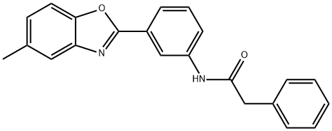 N-[3-(5-METHYL-1,3-BENZOXAZOL-2-YL)PHENYL]-2-PHENYLACETAMIDE 结构式