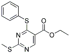 ETHYL 2-(METHYLSULFANYL)-4-(PHENYLSULFANYL)-5-PYRIMIDINECARBOXYLATE 结构式