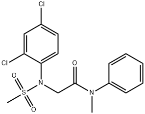 2-(N-(2,4-二氯苯基)甲基磺酰氨基)-N-甲基-N-苯基乙酰胺 结构式