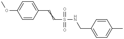 (E)-2-(4-Methoxyphenyl)-N-(4-methylbenzyl)-1-ethenesulfonamide 结构式