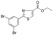 Ethyl 2-(3,5-dibromophenyl)-1,3-thiazole-4-carboxylate 结构式