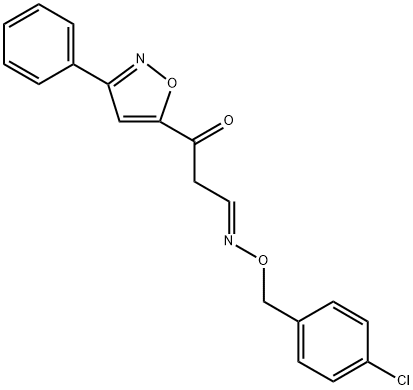 3-OXO-3-(3-PHENYL-5-ISOXAZOLYL)PROPANAL O-(4-CHLOROBENZYL)OXIME 结构式