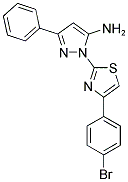 1-[4-(4-BROMOPHENYL)-1,3-THIAZOL-2-YL]-3-PHENYL-1H-PYRAZOL-5-AMINE 结构式