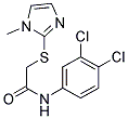 N-(3,4-DICHLOROPHENYL)-2-[(1-METHYL-1H-IMIDAZOL-2-YL)SULFANYL]ACETAMIDE 结构式