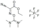 O-[(乙氧基羰基)氰基甲胺]-N,N,N',N'-四甲基硫脲六氟磷酸盐 结构式