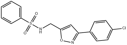 N-([3-(4-CHLOROPHENYL)-5-ISOXAZOLYL]METHYL)BENZENESULFONAMIDE 结构式