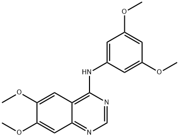 N-(3,5-DIMETHOXYPHENYL)-6,7-DIMETHOXY-4-QUINAZOLINAMINE 结构式