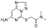 2-[(7-AMINO[1,2,4]TRIAZOLO[1,5-C]PYRIMIDIN-5-YL)THIO]-N,N-DIMETHYLACETAMIDE 结构式