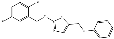 2,5-DICHLOROBENZYL 5-(PHENOXYMETHYL)-1,3-THIAZOL-2-YL ETHER 结构式