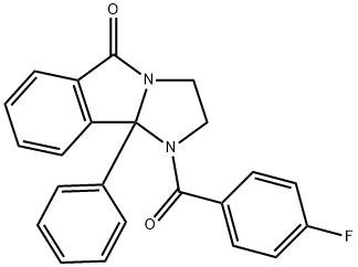 1-(4-FLUOROBENZOYL)-9B-PHENYL-1,2,3,9B-TETRAHYDRO-5H-IMIDAZO[2,1-A]ISOINDOL-5-ONE 结构式