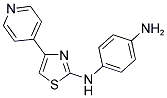 N-(4-PYRIDIN-4-YL-1,3-THIAZOL-2-YL)BENZENE-1,4-DIAMINE 结构式