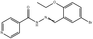 N'-[(E)-(5-BROMO-2-ETHOXYPHENYL)METHYLIDENE]ISONICOTINOHYDRAZIDE 结构式