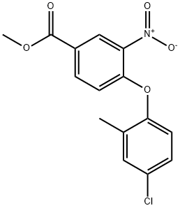 METHYL 4-(4-CHLORO-2-METHYLPHENOXY)-3-NITROBENZENECARBOXYLATE 结构式