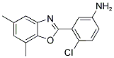 4-CHLORO-3-(5,7-DIMETHYL-BENZOOXAZOL-2-YL)-PHENYLAMINE 结构式