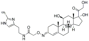 CORTISOL-3-(O-CARBOXYMETHYL) OXIMINO-(2-[125I]IODOHISTAMINE) 结构式