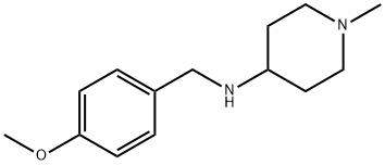 N-(4-甲氧基苄基)-1-甲基哌啶-4-胺 结构式