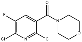 (2,6-二氯-5-氟吡啶-3-基)(吗啉)甲酮 结构式