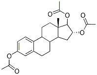 ACETIC ACID 3,16-DIACETOXY-13-METHYL-7,8,9,11,12,13,14,15,16,17-DECAHYDRO-6H-CYCLOPENTA[A]PHENANTHREN-17-YL ESTER 结构式