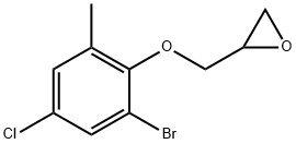 2-[(2-BROMO-4-CHLORO-6-METHYLPHENOXY)METHYL]OXIRANE 结构式