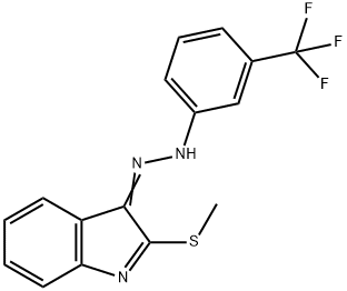 2-(METHYLSULFANYL)-3H-INDOL-3-ONE N-[3-(TRIFLUOROMETHYL)PHENYL]HYDRAZONE 结构式