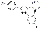 3-(4-CHLOROPHENYL)-1-(2,4-DIFLUOROPHENYL)-5-PHENYL-4,5-DIHYDRO-1H-PYRAZOLE 结构式