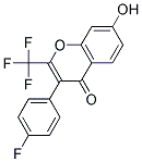 3-(4-FLUORO-PHENYL)-7-HYDROXY-2-TRIFLUOROMETHYL-CHROMEN-4-ONE 结构式