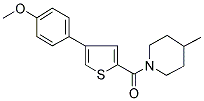 1-[[4-(4-METHOXYPHENYL)THIOPHEN-2-YL]CARBONYL]-4-METHYLPIPERIDINE 结构式