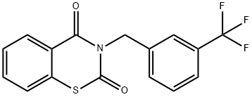 3-[3-(TRIFLUOROMETHYL)BENZYL]-2H-1,3-BENZOTHIAZINE-2,4(3H)-DIONE 结构式
