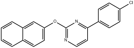 4-(4-CHLOROPHENYL)-2-(2-NAPHTHYLOXY)PYRIMIDINE 结构式