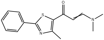 (E)-3-(DIMETHYLAMINO)-1-(4-METHYL-2-PHENYL-1,3-THIAZOL-5-YL)-2-PROPEN-1-ONE 结构式