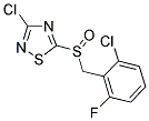 3-CHLORO-5-(2-CHLORO-6-FLUOROBENZYLSULFINYL)-1,2,4-THIADIAZOLE 结构式