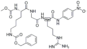 C1酯酶底物多肽ME-CO-LYS(CBZ)-GLY-ARG-PNA 结构式
