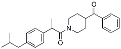 1-(4-BENZOYLPIPERIDINO)-2-(4-ISOBUTYLPHENYL)PROPAN-1-ONE 结构式