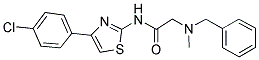 2-[BENZYL(METHYL)AMINO]-N-[4-(4-CHLOROPHENYL)-1,3-THIAZOL-2-YL]ACETAMIDE 结构式