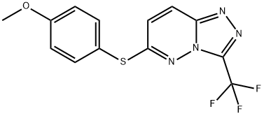 6-[(4-METHOXYPHENYL)SULFANYL]-3-(TRIFLUOROMETHYL)[1,2,4]TRIAZOLO[4,3-B]PYRIDAZINE 结构式