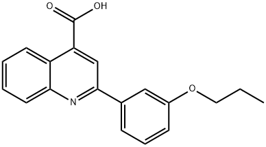 2-(3-丙氧芬基)-喹啉-4-羧酸 结构式