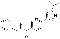 N-BENZYL-6-[1-(ISOPROPYL)-(1H)-PYRAZOL-4-YL]PYRIDINE-3-CARBOXAMIDE 结构式